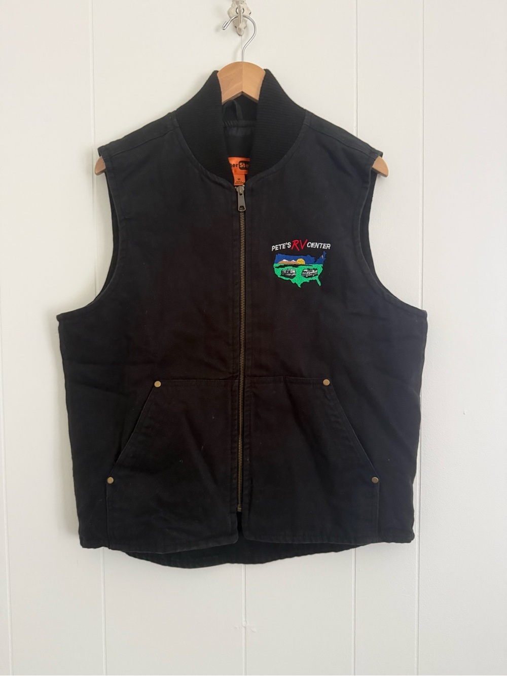 Black Quilted Work Vest